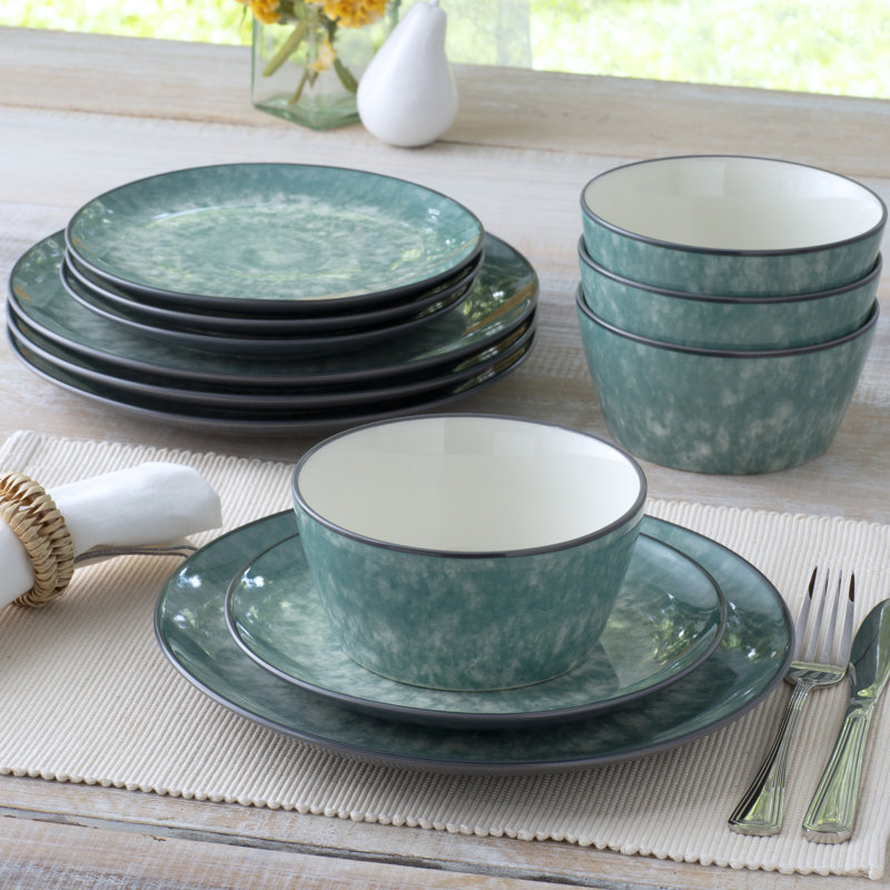 数量限定！在庫処分セール 売り切れ御免 Essence Colorkraft Noritake 12-Piece Service Set, Dinnerware ノリタケ